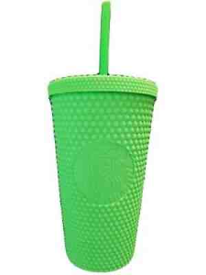 Starbucks Neon Green Tumbler Fall 2021 Grande Studded Cold Cup - Sold on eBay Sep 09, 2021 for $36.00
