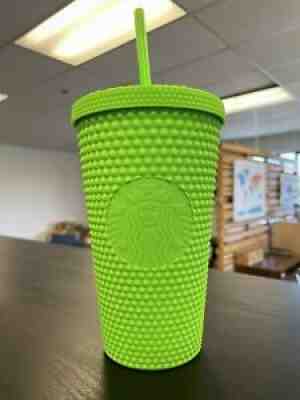 Neon Green Studded Starbucks Tumbler - Sold on eBay Aug 24, 2021 for $35.99