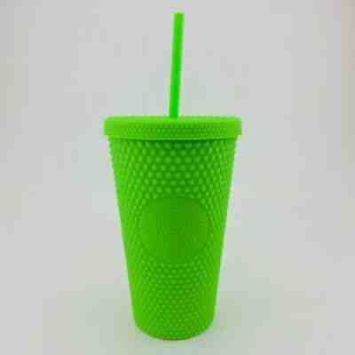 New Starbucks Fall 2021 Neon Green Soft Touch 16oz Studded Cold Cup - Sold on eBay Sep 07, 2021 for $35.99