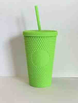Starbucks Fall 2021 Neon Green 16oz Studded Cold Cup - Sold on eBay Aug 30, 2021 for $35.00