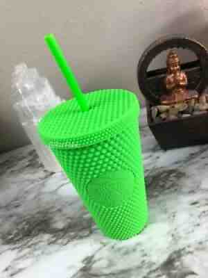 Starbucks 2021 Fall Neon Green 16oz Studded Cold Cup Tumbler - LIMITED EDITIONÂ  - Sold on eBay Sep 01, 2021 for $35.00