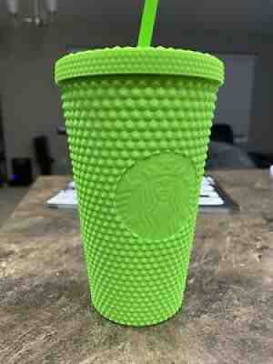 Starbucks Fall 2021 HALLOWEEN Neon Green 16oz Studded Cold Tumbler  Hand - Sold on eBay Oct 22, 2021 for $35.00