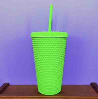 BRAND NEW Starbucks Neon Green Tumbler Fall 2021 Grande 16oz Studded Cold Cup - Sold on eBay Sep 16, 2021 for $34.99