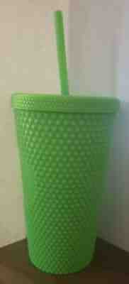 Fall 2021 Grande Starbucks Neon Green Studded 16 Oz Grande Cold Cup Tumbler - Sold on eBay Sep 30, 2021 for $34.99