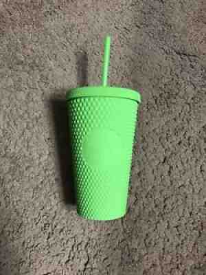 BRAND NEW Starbucks Neon Green Tumbler Fall 2021 Grande Studded Cold Cup NEW - Sold on eBay Oct 02, 2021 for $34.99