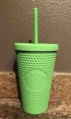  ­ NEW Fall 2021 Starbucks Neon Green Studded 16 Oz Grande Cold Cup Tumbler ­  - Sold on eBay Sep 04, 2021 for $34.49