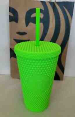 NEWð??¥ 2021 Starbucks Neon Green Studded 16 Oz Grande Cold Cup Tumbler FAST SHIP! - Sold on eBay Nov 05, 2021 for $33.90