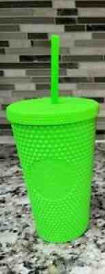 Starbucks Neon Green Tumbler Fall Release 2021 Grande Studded Coldcup - Sold on eBay Aug 30, 2021 for $33.00