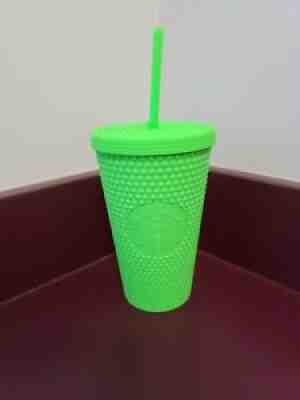 Starbucks Neon Green Tumbler Fall 2021 Grande Studded Cold Cup SHIPS Free - Sold on eBay Oct 14, 2021 for $32.95