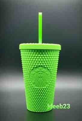 Starbucks Fall Halloween 2021 Neon Green Grande 16 Oz Soft Touch Studded Tumbler - Sold on eBay Oct 07, 2021 for $32.88
