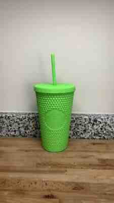 Starbucks Neon Green Studded Fall 2021 Tumbler Grande 16 oz. Cold Cup - Sold on eBay Sep 24, 2021 for $31.00