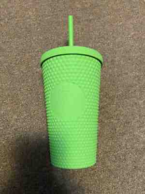 Fall 2021 Starbucks Neon Green Studded 16 Oz Grande Cold Cup Tumbler - Sold on eBay Nov 08, 2021 for $30.75