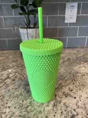 NEW Starbucks 2021 Fall Limited Edition Studded Green 16 oz Tumbler Cold Cup - Sold on eBay Aug 26, 2021 for $30.00