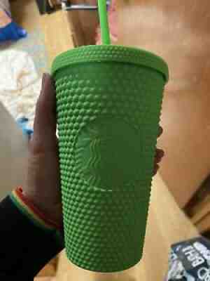 Starbucks lime green studded 24oz tumbler - Sold on eBay Sep 04, 2021 for $30.00