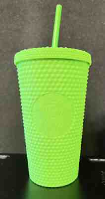 Starbucks Neon Green Tumbler Fall 2021 Grande Studded Cold Cup - Sold on eBay Sep 09, 2021 for $30.00