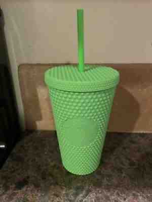 New starbuck's neon green studded 16oz Cold Cup Tumbler Fall 2021 Grande - Sold on eBay Sep 10, 2021 for $29.99