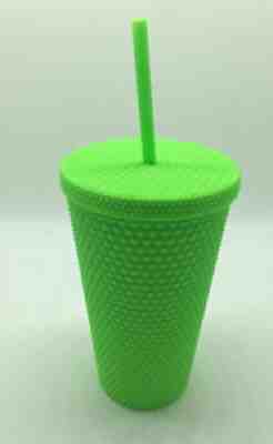 NEW Starbucks ~ Neon Lime Green Matte Studded Tumbler ~ Grande ~ Cold Cup ~ 2021 - Sold on eBay Sep 27, 2021 for $29.99
