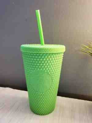 Starbucks Neon Green Diamond Tumbler 2021 Grande 16 Oz Studded Cup - Sold on eBay Oct 26, 2021 for $29.99