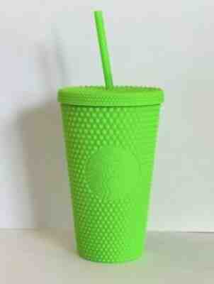 Starbucks Fall 2021 Neon Green 16oz Grande Studded Cold Cup - Sold on eBay Aug 29, 2021 for $29.95