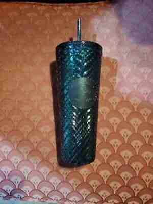 Starbucks 2021 Holiday Green Jewel Bling Studded Cold Cup Tumbler 24oz Christmas - Sold on eBay Nov 13, 2021 for $29.95