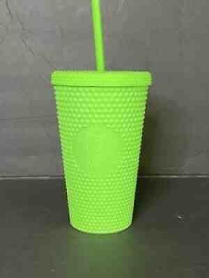 Starbucks Neon Green Fall 2021 Tumbler Grande 16 oz. Studded Cold Cup - Sold on eBay Aug 25, 2021 for $29.88