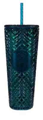 Starbucks 2021 Winter Holiday Green Bling Studded Tumbler 24 oz Venti - Sold on eBay Nov 11, 2021 for $29.00