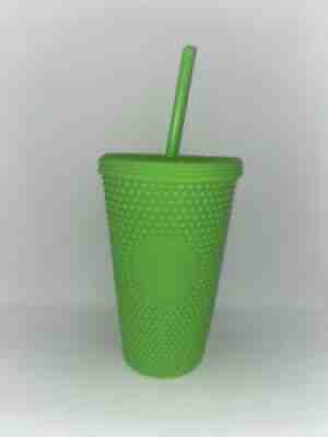 Fall 2021 Starbucks Neon Green Studded 16 Oz Grande Cold Cup Tumbler - Sold on eBay Nov 16, 2021 for $28.89