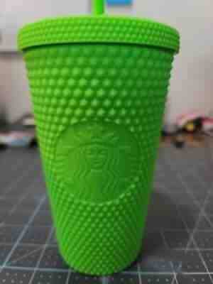 Starbucks Neon Green Tumbler Fall 2021 Grande Studded Cold Cup - Sold on eBay Aug 24, 2021 for $28.80