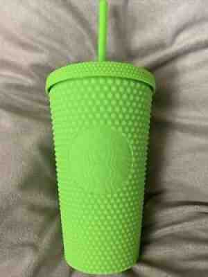 Starbucks Neon Green Tumbler Fall 2021 Grande Studded Cold Cup - Sold on eBay Sep 23, 2021 for $28.00