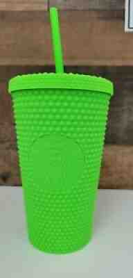 Fall 2021 Starbucks Neon Green Studded 16 Oz Grande Cold Cup Tumbler - Sold on eBay Oct 26, 2021 for $28.00