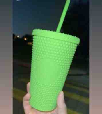 starbucks studded tumbler- Grande LIME GREEN - Sold on eBay Sep 23, 2021 for $25.00