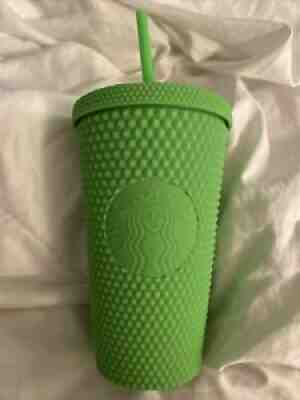 Fall 2021 Starbucks Neon Green Studded 16 Oz Grande Cold Cup Tumbler - Sold on eBay Oct 02, 2021 for $25.00