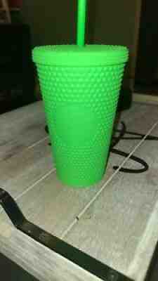 NEW Starbucks Neon Green Tumbler Fall 2021 Grande Studded LIMITED EDITIONð??? - Sold on eBay Sep 17, 2021 for $23.50