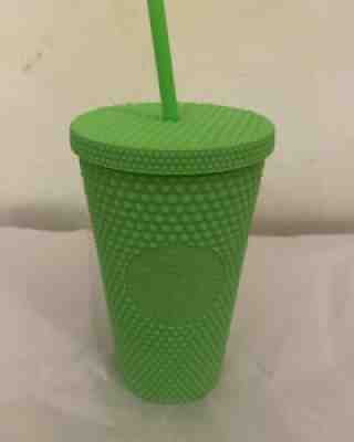 Starbucks Fall Halloween 2021 Neon Green GRANDE Soft Touch Studded Tumbler 16oz - Sold on eBay Oct 10, 2021 for $22.99