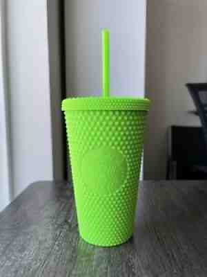Starbucks Neon Green Studded Fall 2021 Tumbler Grande 16 oz. Cold Cup - Sold on eBay Oct 31, 2021 for $21.00