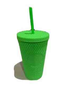 Starbucks Fall Halloween 2021 Neon Green GRANDE Soft Touch Studded Tumbler 16oz - Sold on eBay Nov 05, 2021 for $20.50
