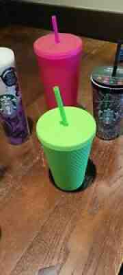 Starbucks tumbler studded neon green 16oz - Sold on eBay Nov 11, 2021 for $20.00