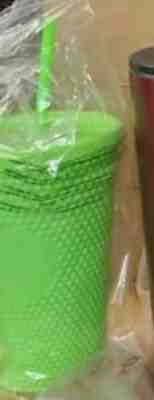  NEW Starbucks 2021 Neon Green Grande Studded 16 Oz Grande Cold Cup Tumbler - Sold on eBay Nov 13, 2021 for $20.00