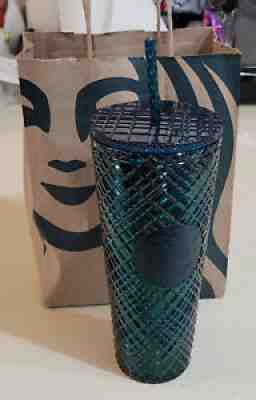 Starbucks 24oz Dark Green Christmas Holiday 2021 Studded Tumbler Cold Cup New - Sold on eBay Nov 14, 2021 for $19.80