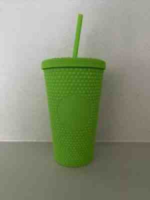 Starbucks Neon Green Tumbler Fall 2021 Grande Studded Cold Cup - Sold on eBay Sep 18, 2021 for $19.50