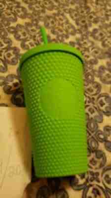 Starbucks Fall 2021 Neon Green 16oz Studded Bling Soft Touch Cold Cup Grande NEW - Sold on eBay Sep 08, 2021 for $18.00