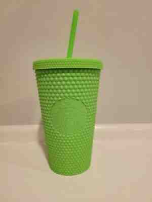 Starbucks Fall 2021 16 oz Studded Grande Tumbler - Neon Green - Sold on eBay Nov 18, 2021 for $17.00
