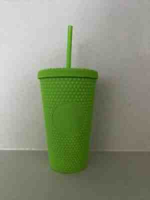 Starbucks Neon Green Tumbler Fall 2021 Grande Studded Cold Cup - Sold on eBay Sep 18, 2021 for $15.00