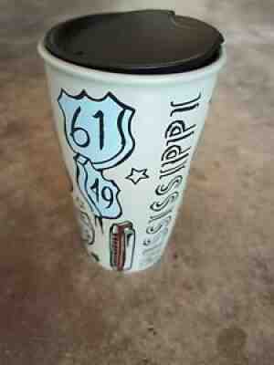 RARE Starbucks ceramic travel mug MISSISSIPPI you are here home of the blues - Sold on eBay Sep 03, 2021 for $119.99