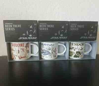 STARBUCKS Been There SERIES Disney STAR WARS Mug TATOOINE ENDOR BATUU Set of 3 - Sold on eBay Nov 03, 2021 for $119.95