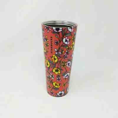 Starbucks Stainless Steel Red Yellow Poppy Flower Floral Tumbler 2018 - No Lid - Sold on eBay Oct 04, 2021 for $112.50
