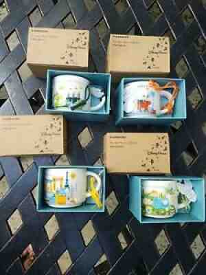 NEW SET OF 4 Retired Disney World Parks YOU ARE HERE Starbucks 2oz Mug Ornaments - Sold on eBay Nov 17, 2021 for $110.90
