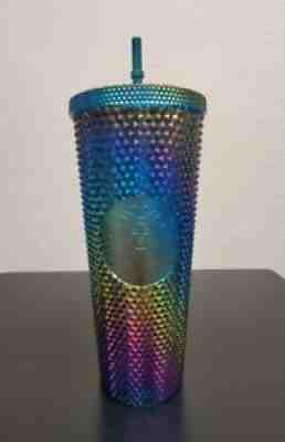 BRAND NEW Starbucks Oil Slick Studded Tumbler (Indonesia) Venti 2021 - Sold on eBay Oct 12, 2021 for $110.00
