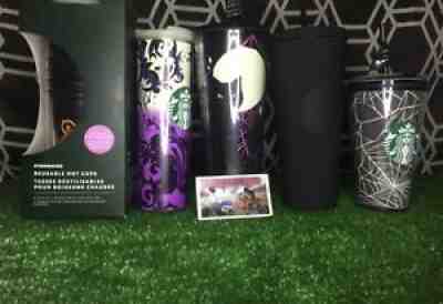 STARBUCKS GLOW IN THE DARK HALLOWEEN FALL 2021 Set Of 5 - Sold on eBay Oct 01, 2021 for $105.00
