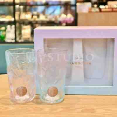 New Starbucks 2021 China Pink And Green Gradient 12oz Glass Cups Gift Box - Sold on eBay Oct 09, 2021 for $101.99